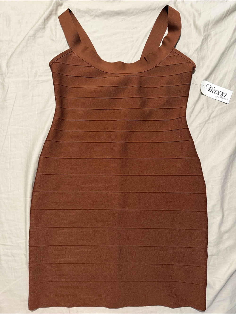Brown Bandage Mini Dress